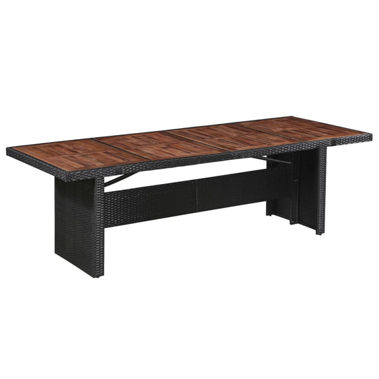Tuintafel 240x90x74 cm poly rattan en massief acaciahout MeubelReus