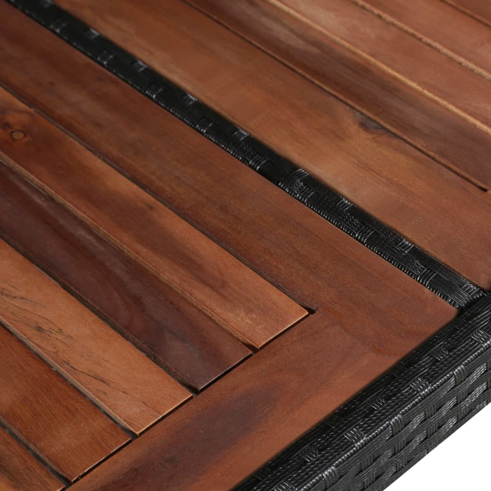 Tuintafel 240x90x74 cm poly rattan en massief acaciahout MeubelReus