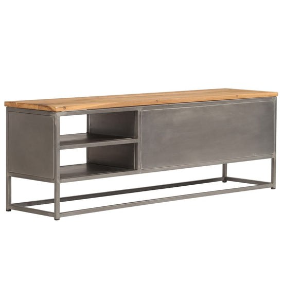 Tv-meubel 120x30x40 cm gerecycled teakhout en staal MeubelReus