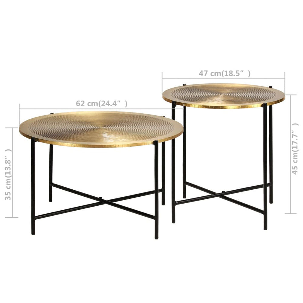 Tafelset met messing bedekt MDF 2-delig MeubelReus