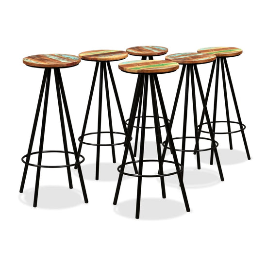 7-delige Barset massief acaciahout en gerecycled hout MeubelReus