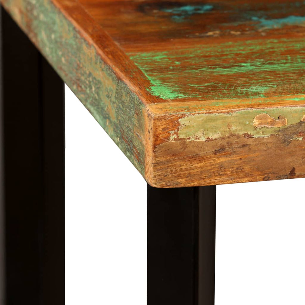 Barset massief gerecycled hout, echt leer en canvas 3-delig MeubelReus