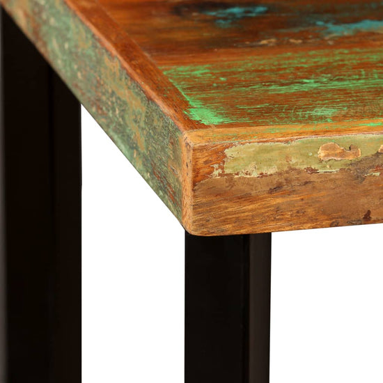 Barset massief gerecycled hout, echt leer en canvas 3-delig MeubelReus