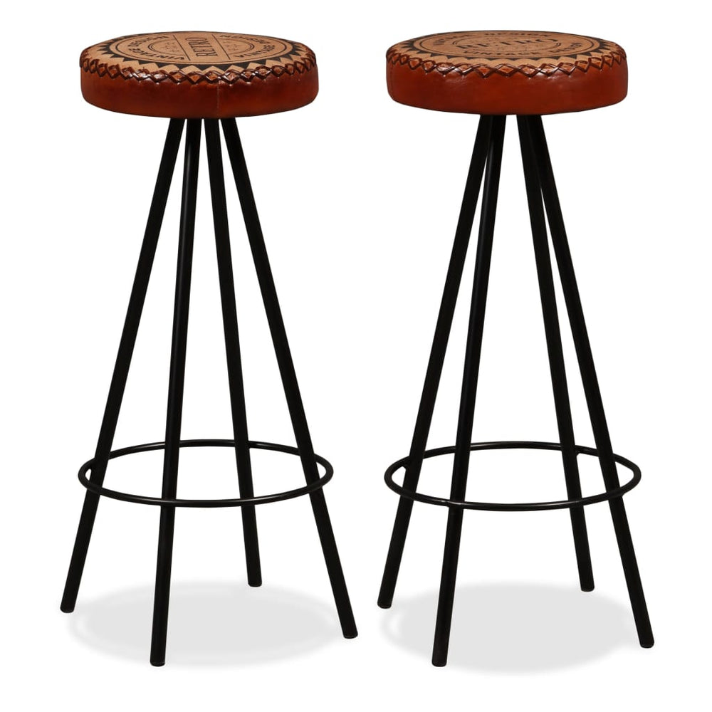 Barset massief gerecycled hout, echt leer en canvas 3-delig MeubelReus