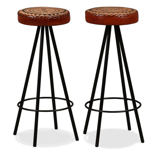 Barset massief gerecycled hout, echt leer en canvas 3-delig MeubelReus