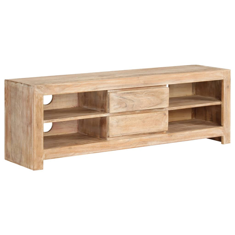 Tv-meubel 120x30x40 cm massief acaciahout lichtbruin MeubelReus