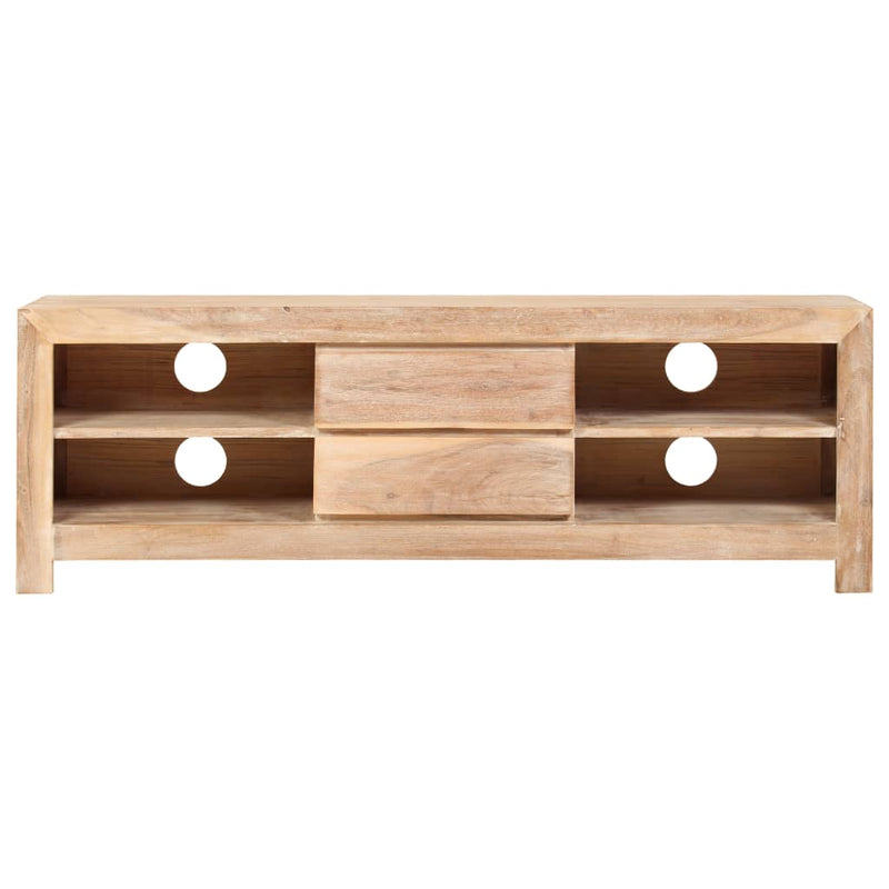 Tv-meubel 120x30x40 cm massief acaciahout lichtbruin MeubelReus