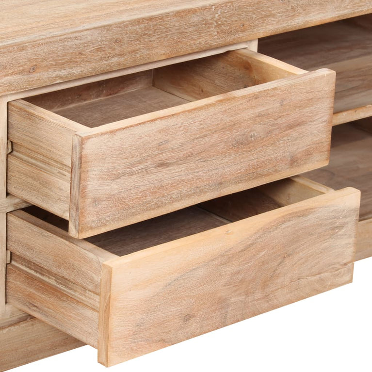 Tv-meubel 120x30x40 cm massief acaciahout lichtbruin MeubelReus