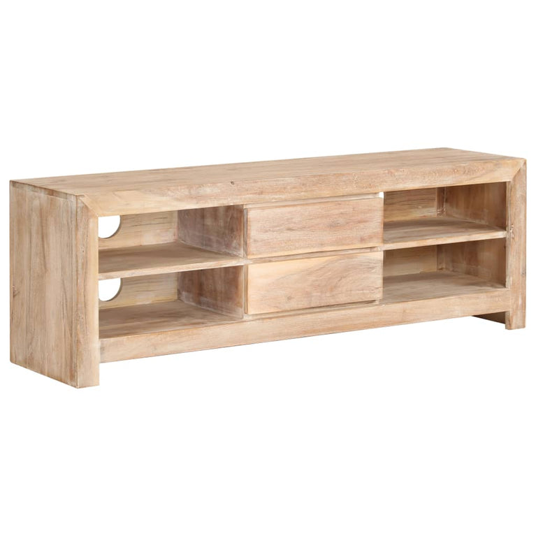 Tv-meubel 120x30x40 cm massief acaciahout lichtbruin MeubelReus