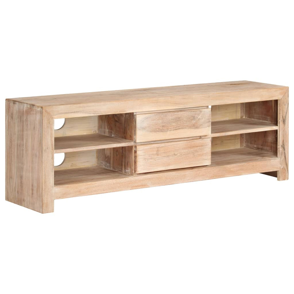 Tv-meubel 120x30x40 cm massief acaciahout lichtbruin MeubelReus