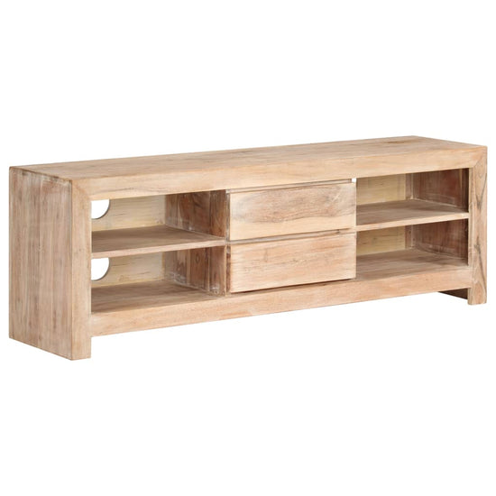 Tv-meubel 120x30x40 cm massief acaciahout lichtbruin MeubelReus