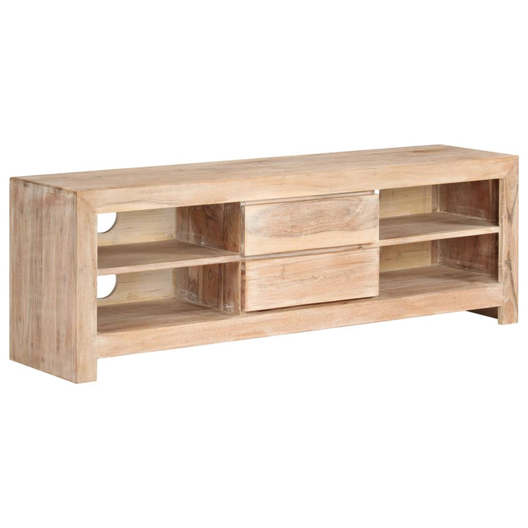 Tv-meubel 120x30x40 cm massief acaciahout lichtbruin MeubelReus
