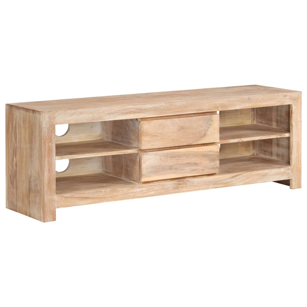 Tv-meubel 120x30x40 cm massief acaciahout lichtbruin MeubelReus