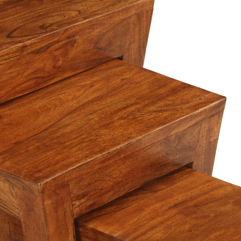 3-delige Tafeltjesset 50x35x50 cm massief acaciahout bruin MeubelReus