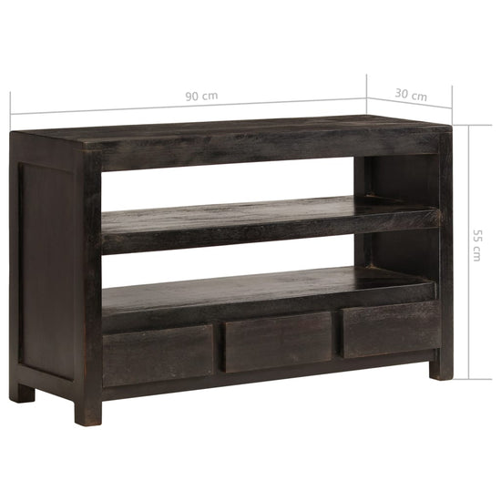 Tv-meubel 90x30x55 cm massief acaciahout donkerbruin MeubelReus