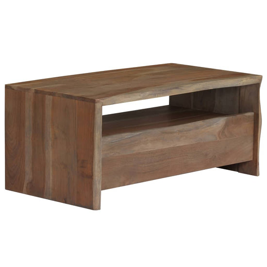 Salontafel met natuurlijke rand 90x50x40 cm acaciahout grijs MeubelReus