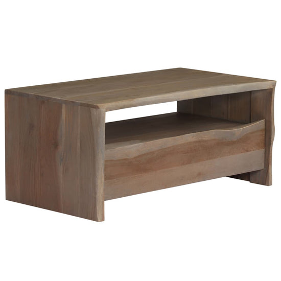 Salontafel met natuurlijke rand 90x50x40 cm acaciahout grijs MeubelReus
