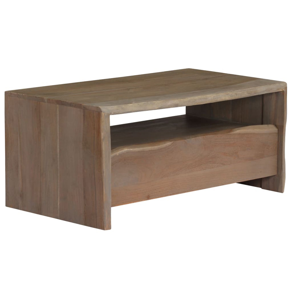 Salontafel met natuurlijke rand 90x50x40 cm acaciahout grijs MeubelReus