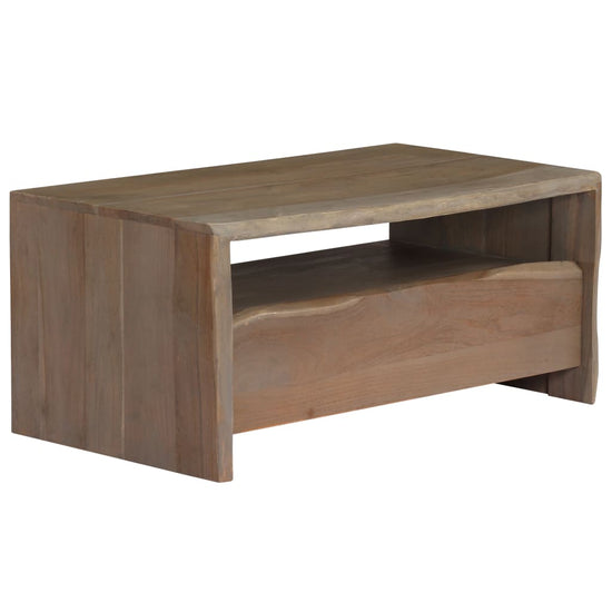 Salontafel met natuurlijke rand 90x50x40 cm acaciahout grijs MeubelReus