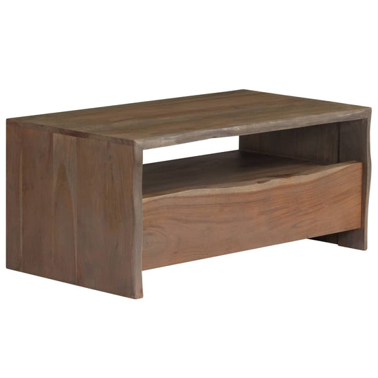 Salontafel met natuurlijke rand 90x50x40 cm acaciahout grijs MeubelReus