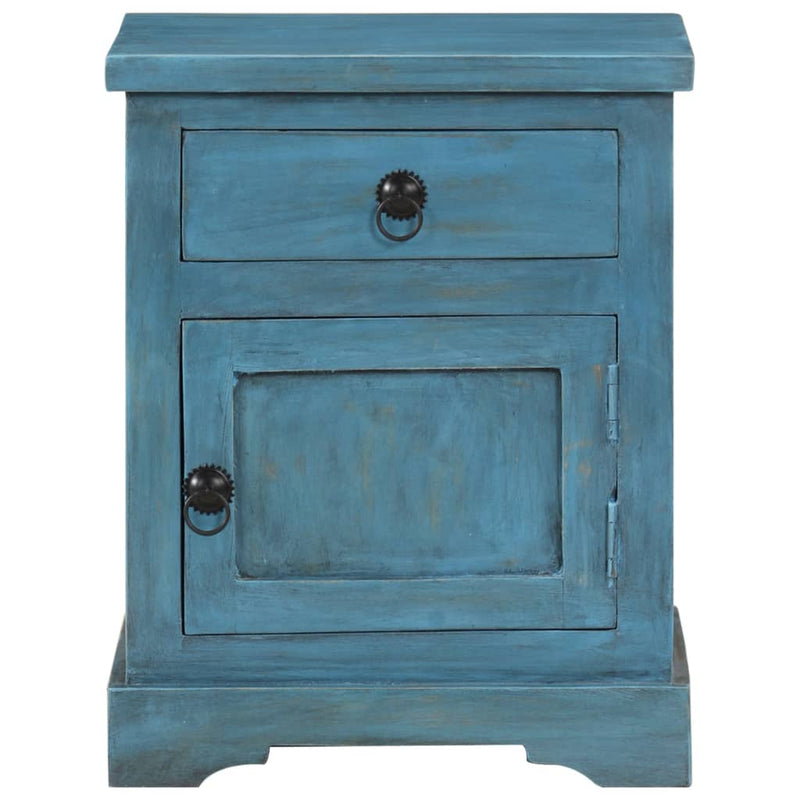 Nachtkastje 40x30x50 cm massief mangohout blauw MeubelReus