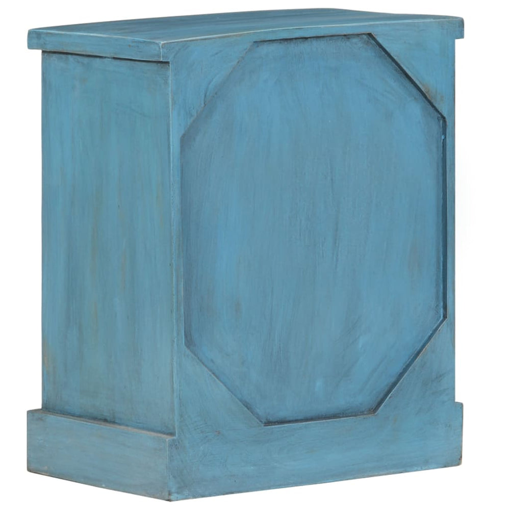 Nachtkastje 40x30x50 cm massief mangohout blauw MeubelReus
