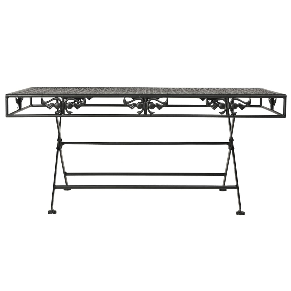 Salontafel vintage stijl inklapbaar 100x50x45 cm metaal zwart MeubelReus
