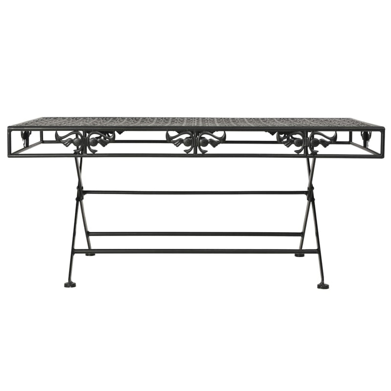 Salontafel vintage stijl inklapbaar 100x50x45 cm metaal zwart MeubelReus