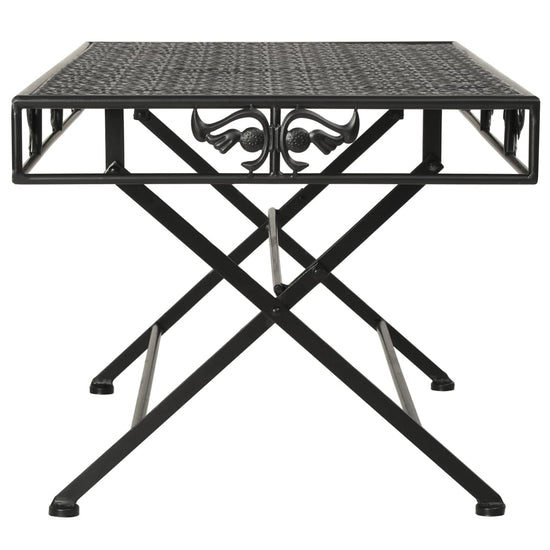 Salontafel vintage stijl inklapbaar 100x50x45 cm metaal zwart MeubelReus