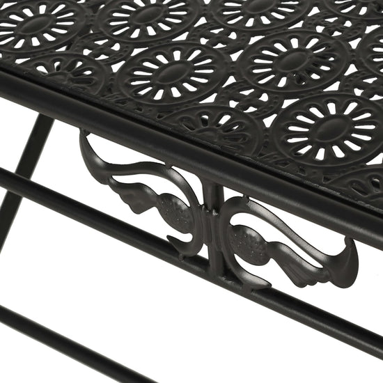 Salontafel vintage stijl inklapbaar 100x50x45 cm metaal zwart MeubelReus