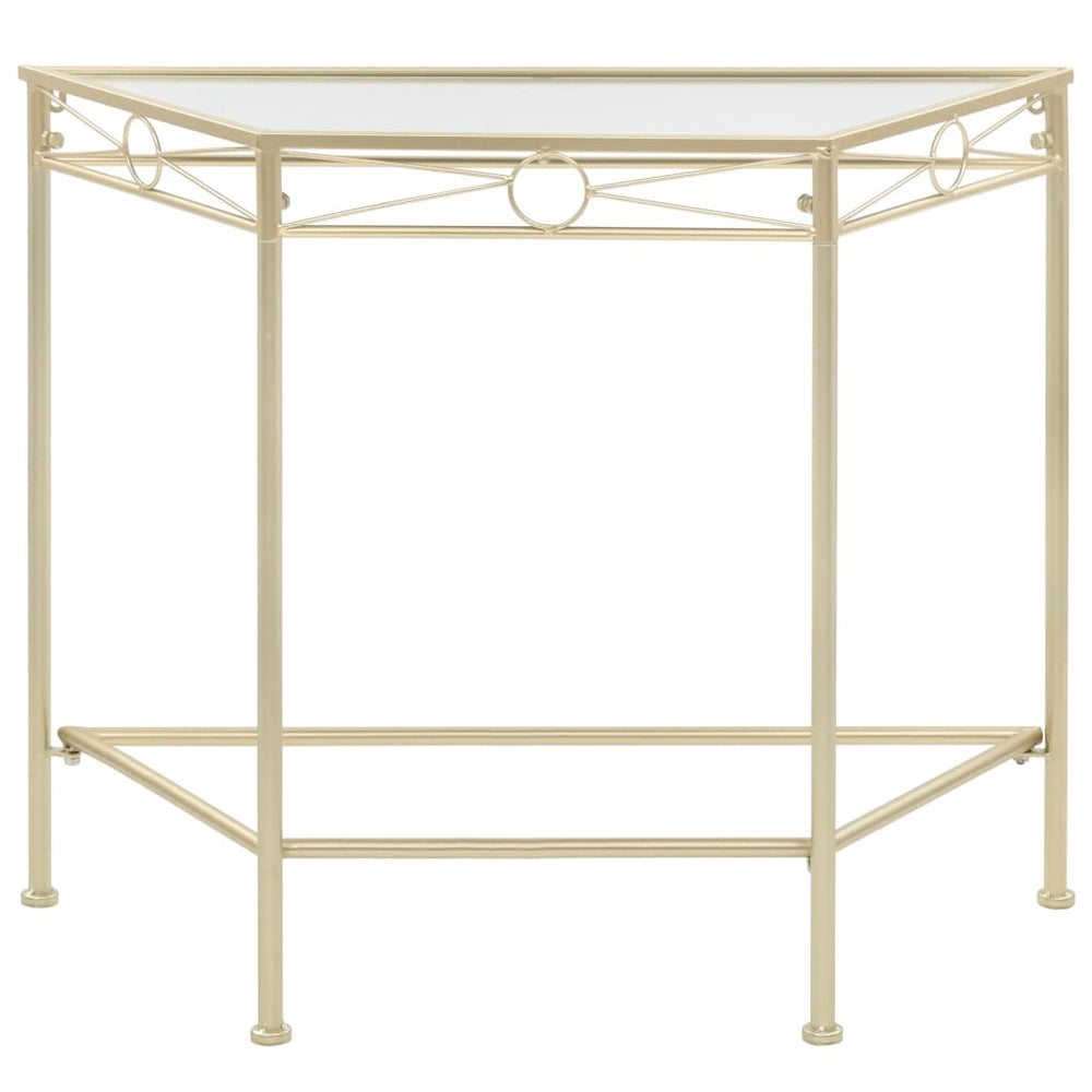 Bijzettafel in vintage stijl 87x34x73 cm metaal goud MeubelReus