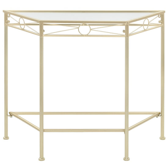Bijzettafel in vintage stijl 87x34x73 cm metaal goud MeubelReus