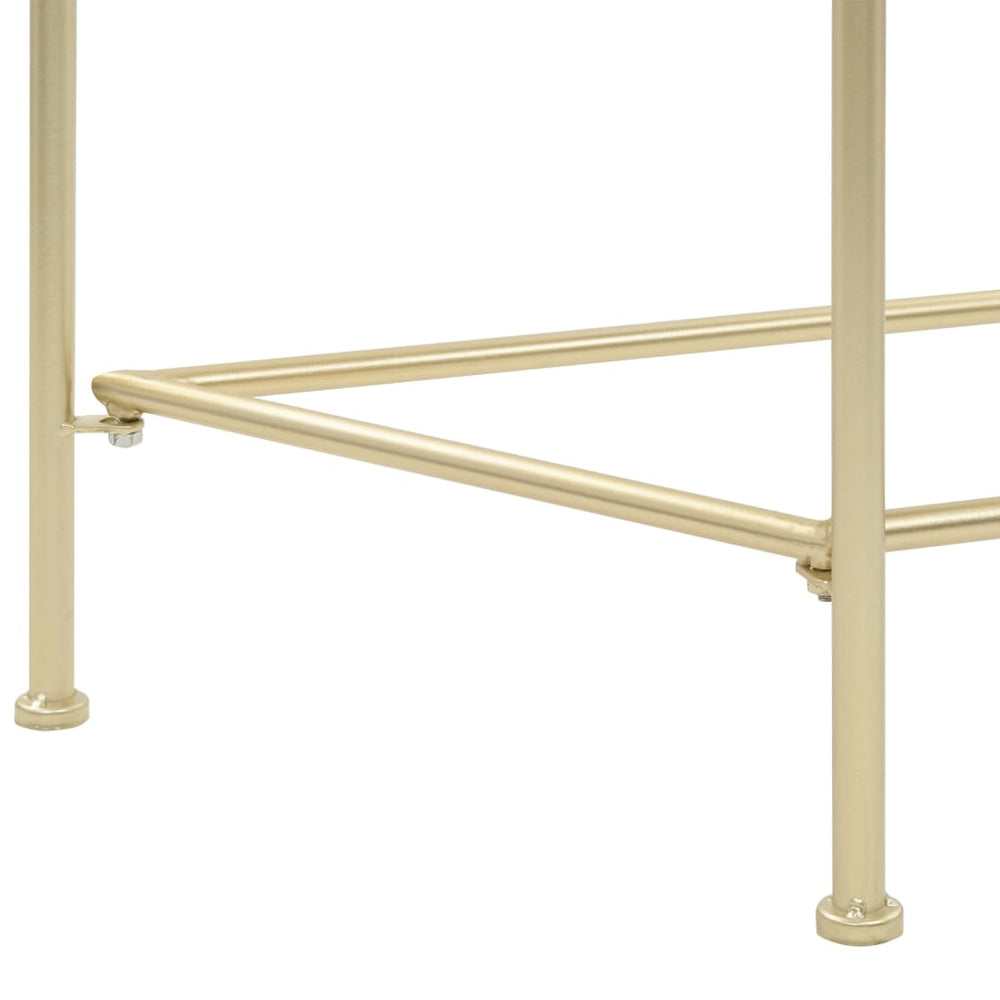 Bijzettafel in vintage stijl 87x34x73 cm metaal goud MeubelReus