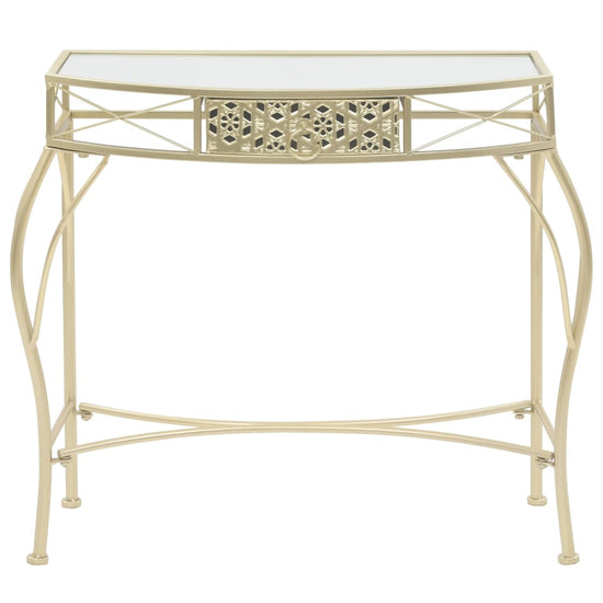 Bijzettafel Franse stijl 82x39x76 cm metaal goudkleurig MeubelReus