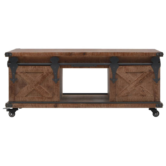 Salontafel 91x51x38 cm massief vurenhout bruin MeubelReus