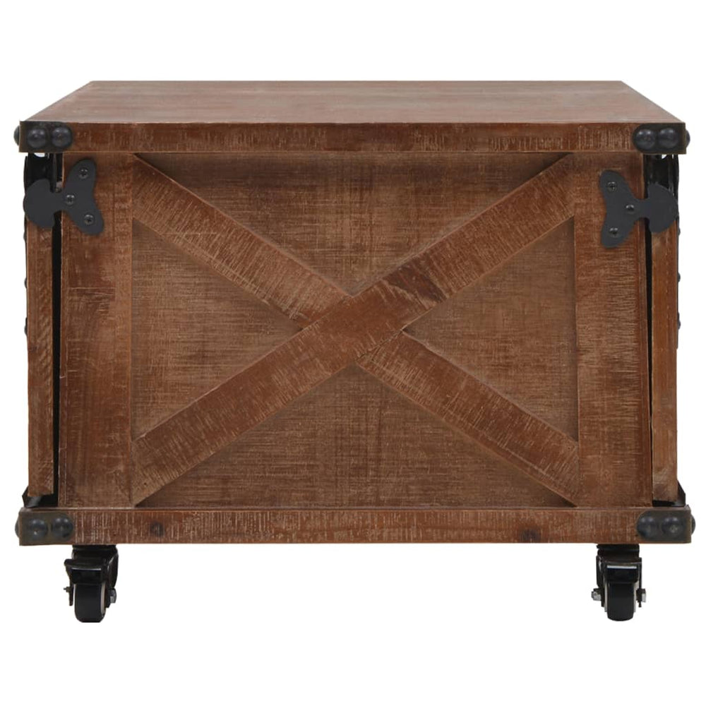 Salontafel 91x51x38 cm massief vurenhout bruin MeubelReus