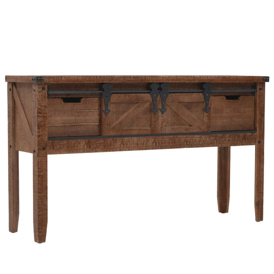 Wandtafel 131x35,5x75 cm massief vurenhout bruin MeubelReus