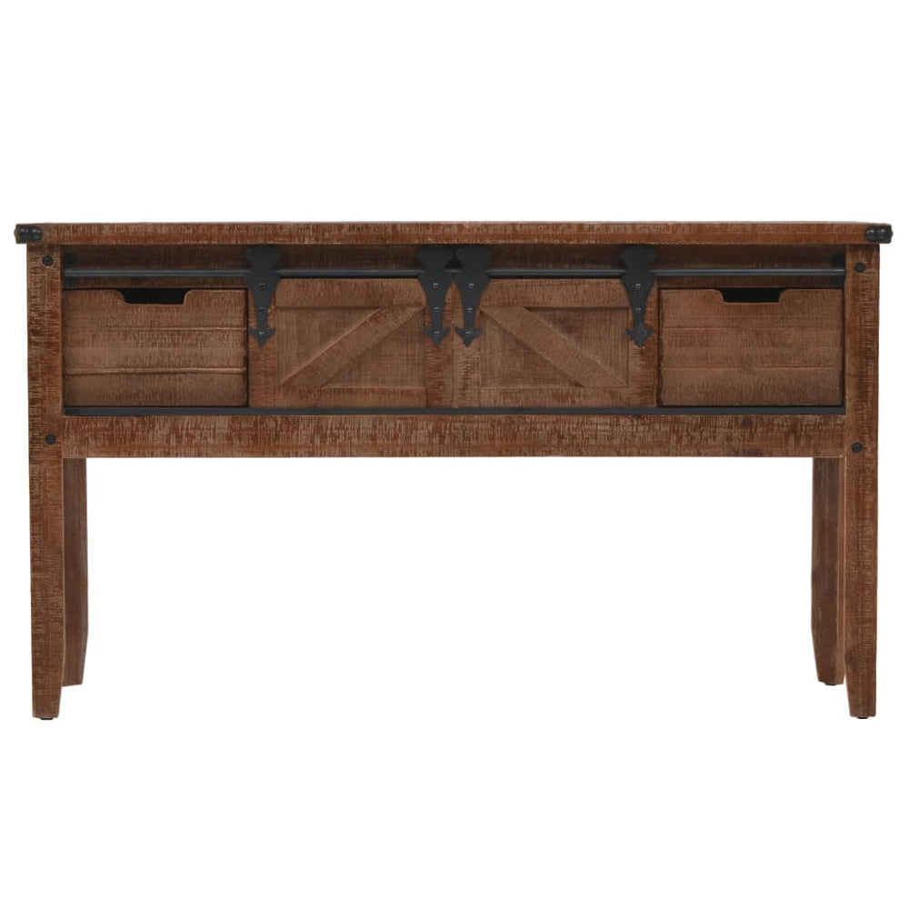Wandtafel 131x35,5x75 cm massief vurenhout bruin MeubelReus