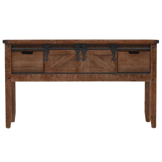 Wandtafel 131x35,5x75 cm massief vurenhout bruin MeubelReus
