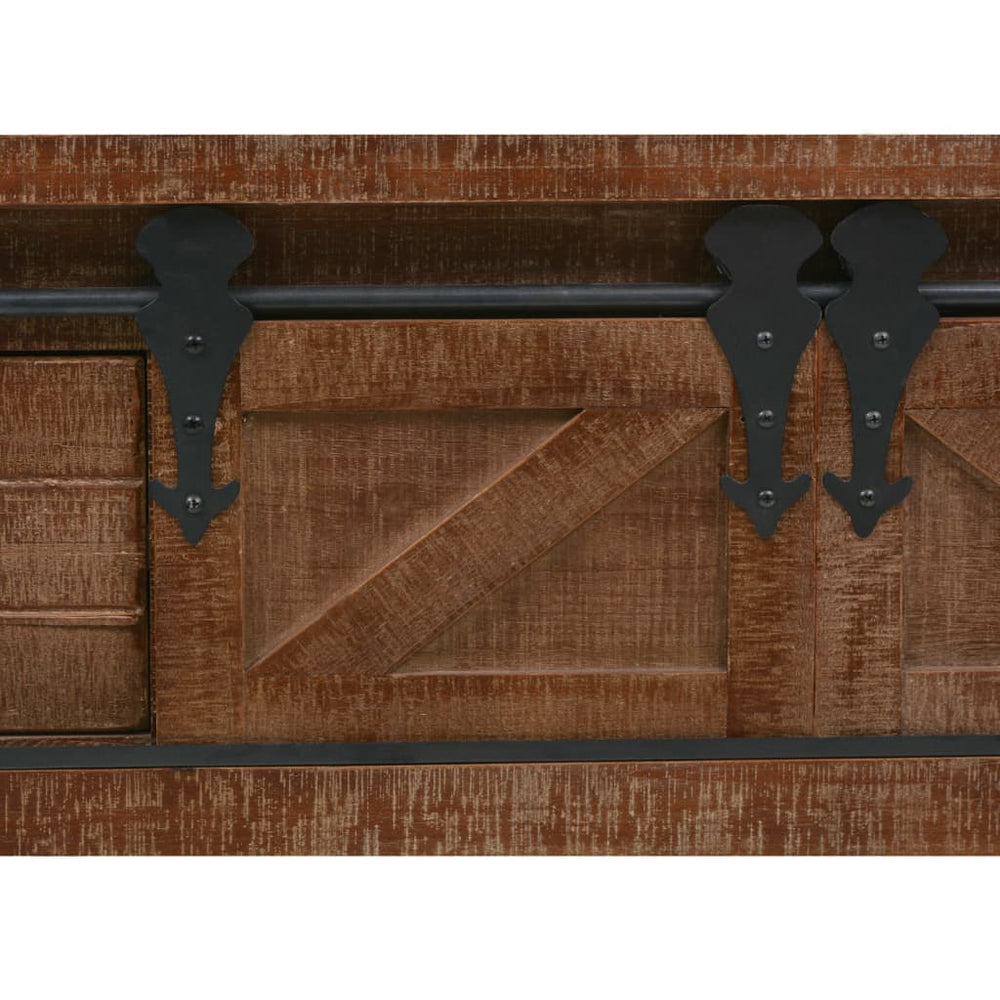 Wandtafel 131x35,5x75 cm massief vurenhout bruin MeubelReus