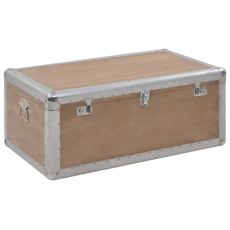 Opbergkist 91x52x40 cm massief vurenhout bruin MeubelReus