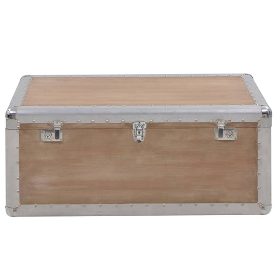 Opbergkist 91x52x40 cm massief vurenhout bruin MeubelReus