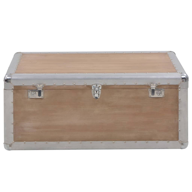 Opbergkist 91x52x40 cm massief vurenhout bruin MeubelReus