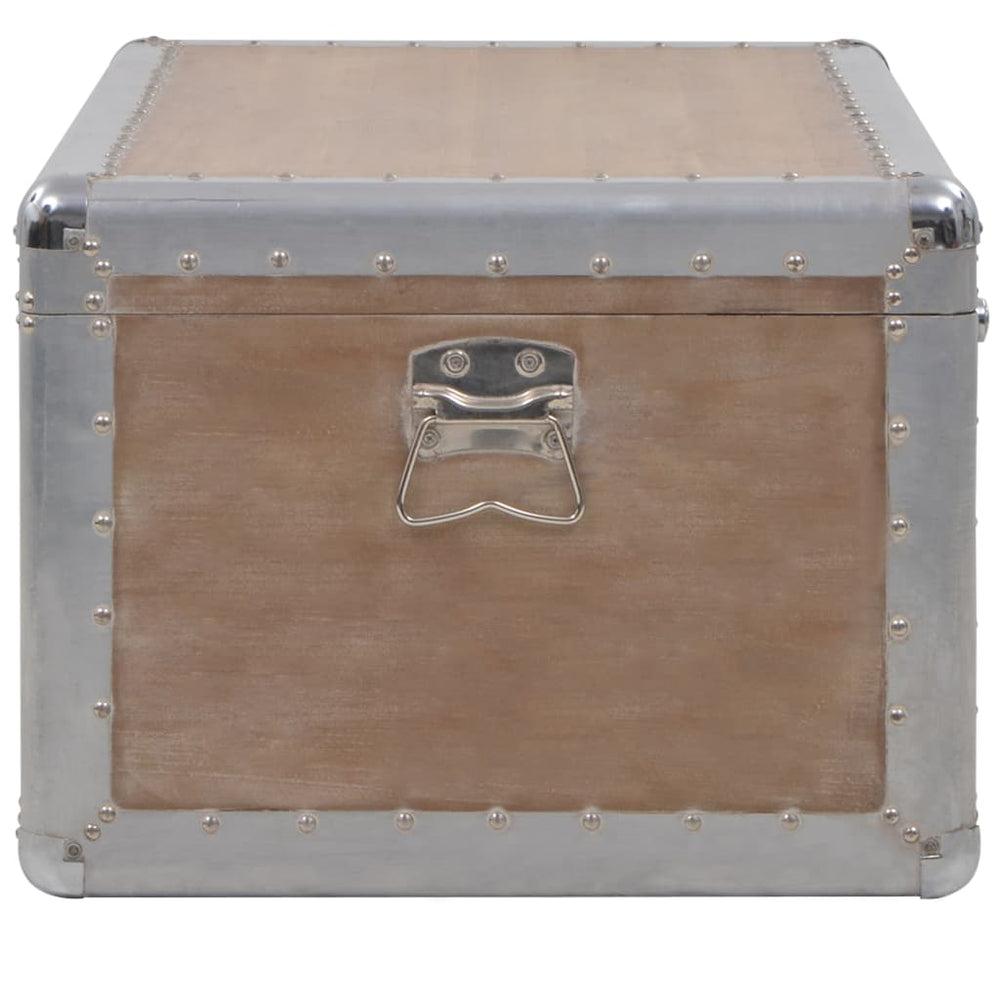 Opbergkist 91x52x40 cm massief vurenhout bruin MeubelReus
