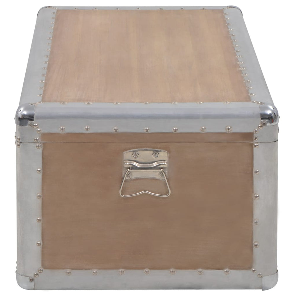 Opbergkist 91x52x40 cm massief vurenhout bruin MeubelReus