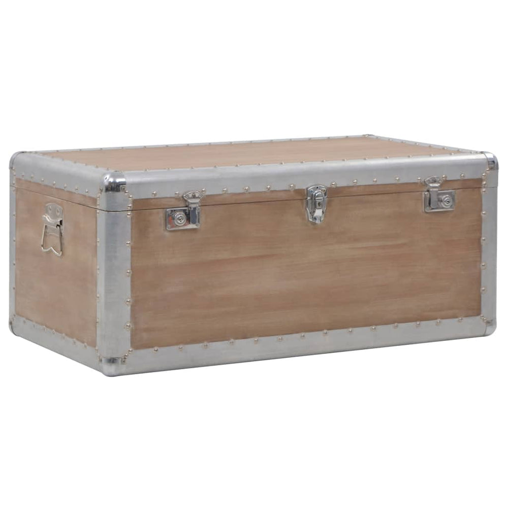Opbergkist 91x52x40 cm massief vurenhout bruin MeubelReus