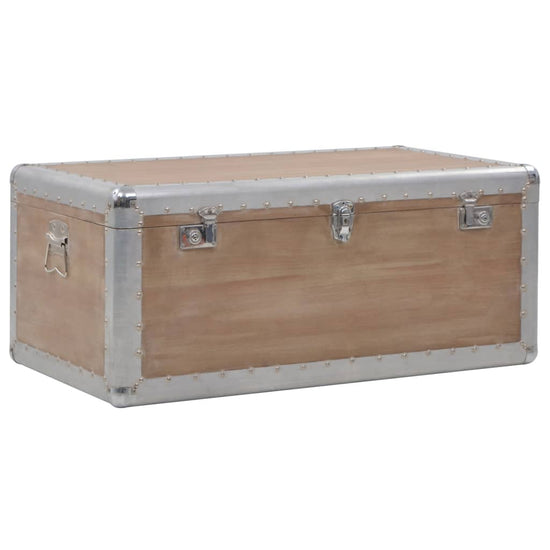 Opbergkist 91x52x40 cm massief vurenhout bruin MeubelReus