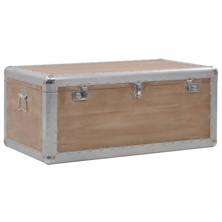 Opbergkist 91x52x40 cm massief vurenhout bruin MeubelReus