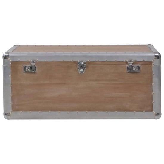 Opbergkist 91x52x40 cm massief vurenhout bruin MeubelReus