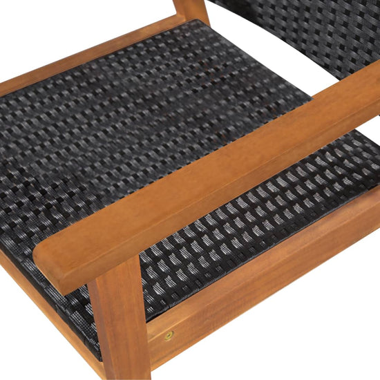 5-delige Tuinset poly rattan zwart en bruin MeubelReus